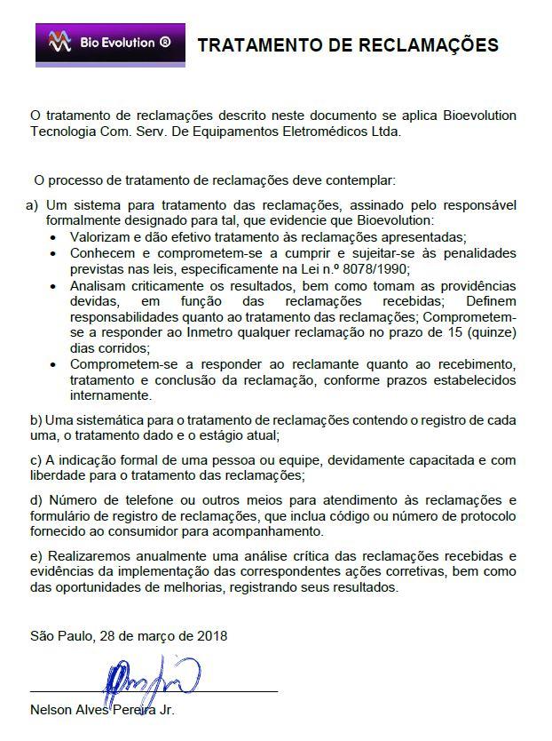 Fluxo de tratamento de reclamações