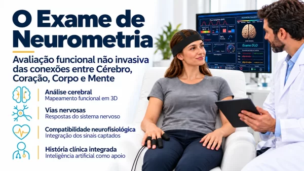 Cena ilustrativa de atendimento com sensores e software Neurometria.